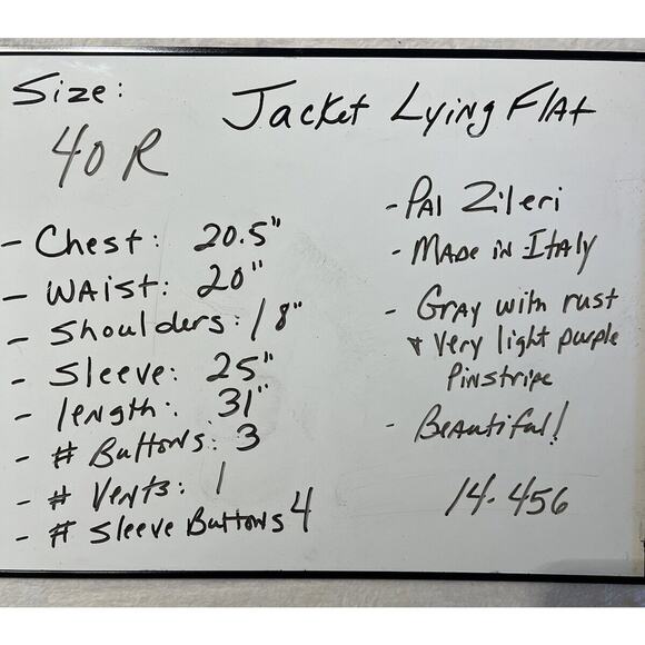 Pal Zileri 40R 32W Gray - Rust Purple Stripe 2 Piece Suit Jacket and Pants Set - Picture 7 of 16